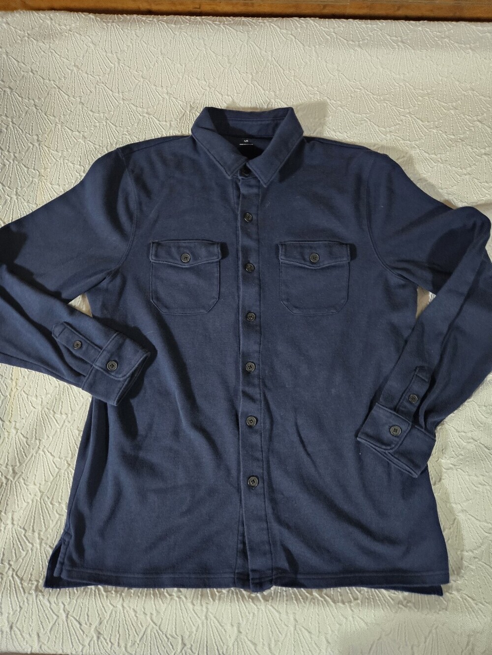 Old Navy- Navy Button-Up Shirt Size L.